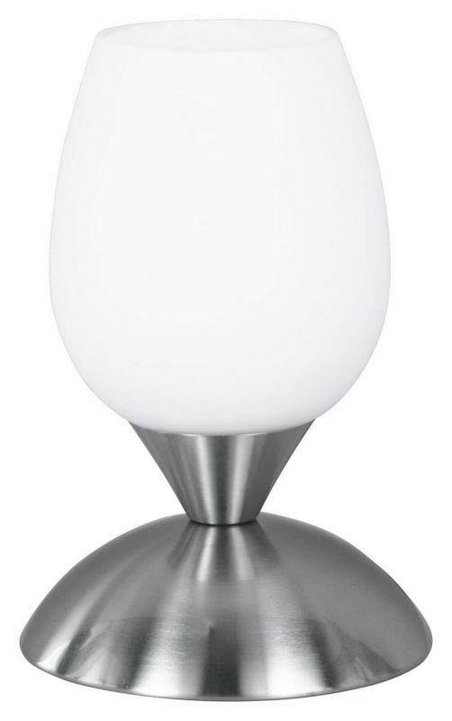 Lampka stołowa RL Cup Ii srebrno-biała 1 x E14 x 40W IP20 wym: 18 x 12 x 12 cm szkło - 1 szt.