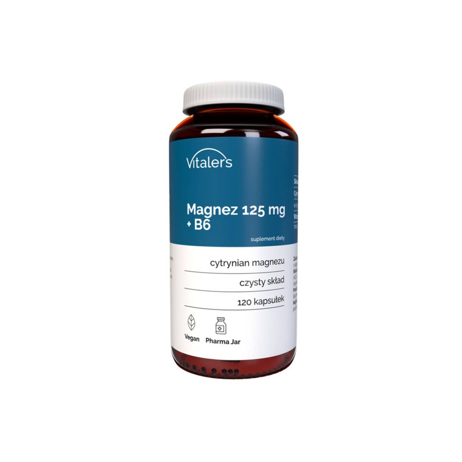 Vitaler's magnez 125 mg + b6, 120 kapsułek