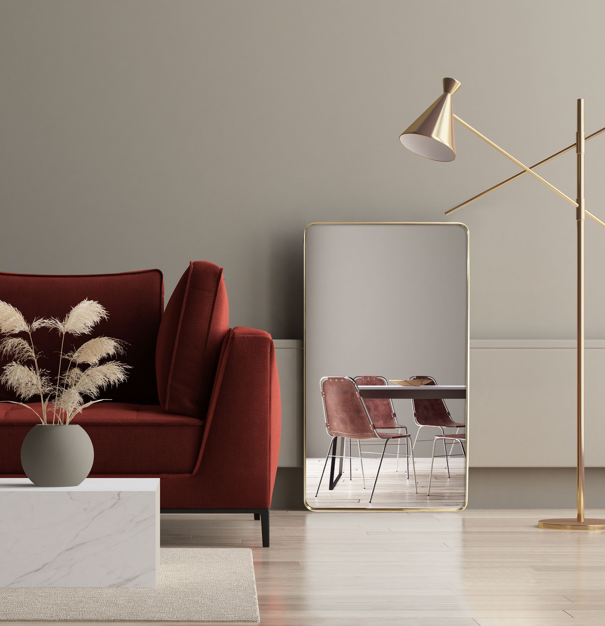 Ars Longa Zen lustro 60x90 cm złote ZEN6090-Z