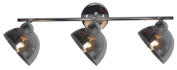 Kaja Hornet lampa podsufitowa 3x40W chrom/szkło szare K-JSL-1306/3W