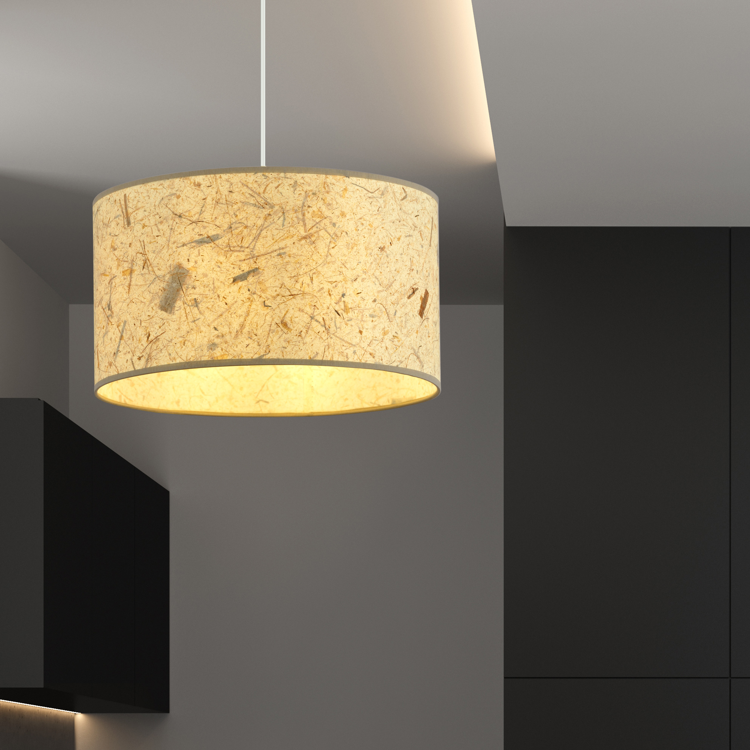 Emibig Aston lampa wisząca 1x15 W biała-beżowa 1150/1