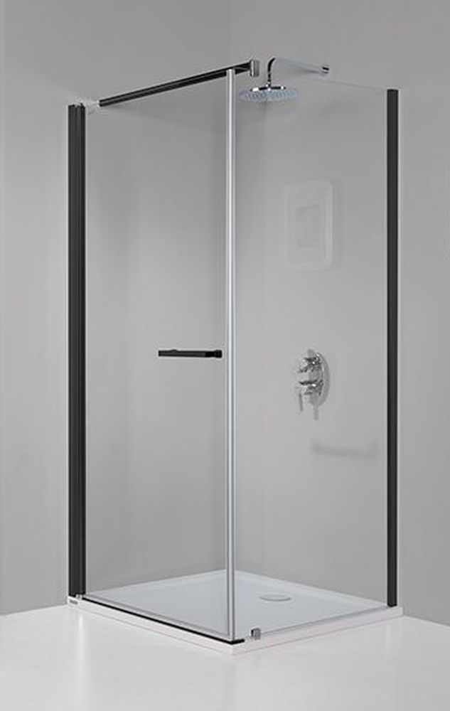 Sanplast Prestige III KNDJ/PRIII-100x80-S kabina prysznicowa 100x80 cm prostokątna czarny mat/szkło przezroczyste 600-073-0160-59-401