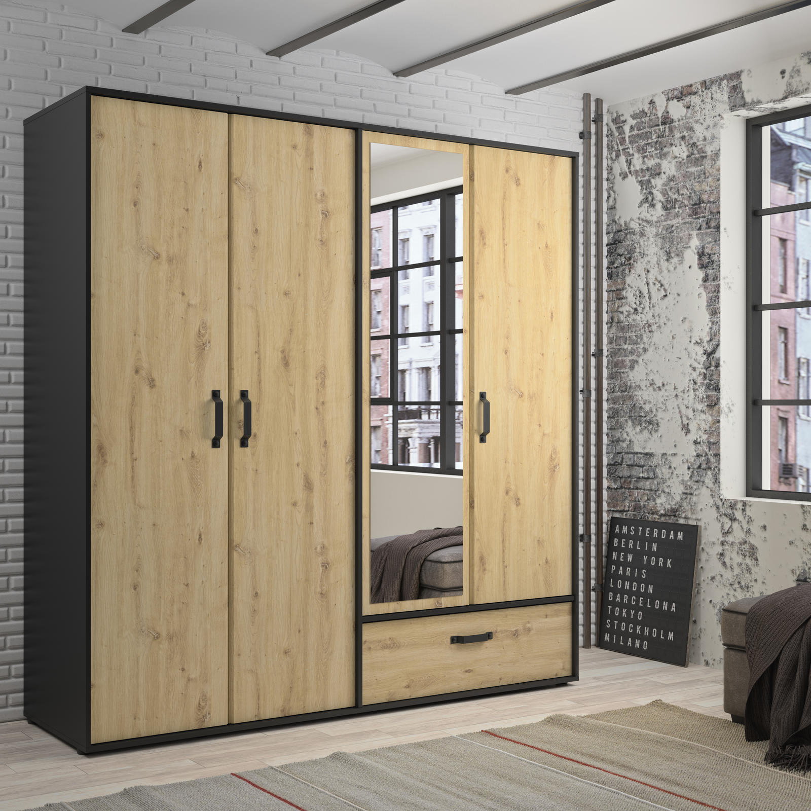 Szafa w designie industrialnym Bandol