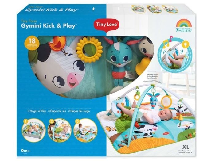 Tiny Love Gimnastyka dla bobasa z pałąkami Kick&Play - Farma