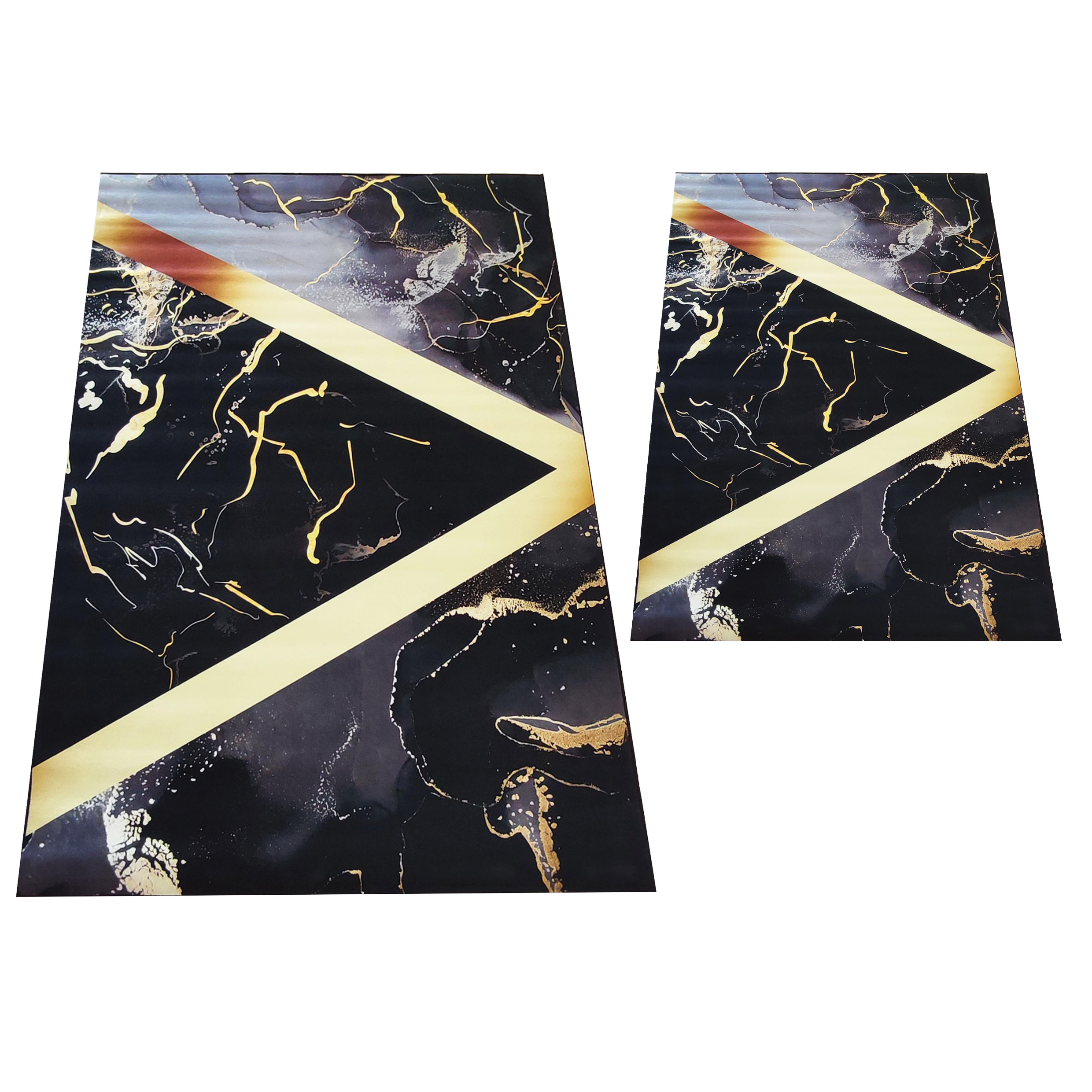 Komplet Dywaników Antypoślizgowych Black And Gold 12N
