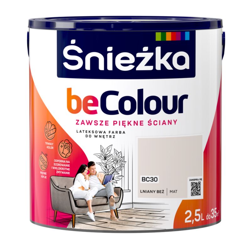 Farba Śnieżka Becolour lniany beż 2,5 l
