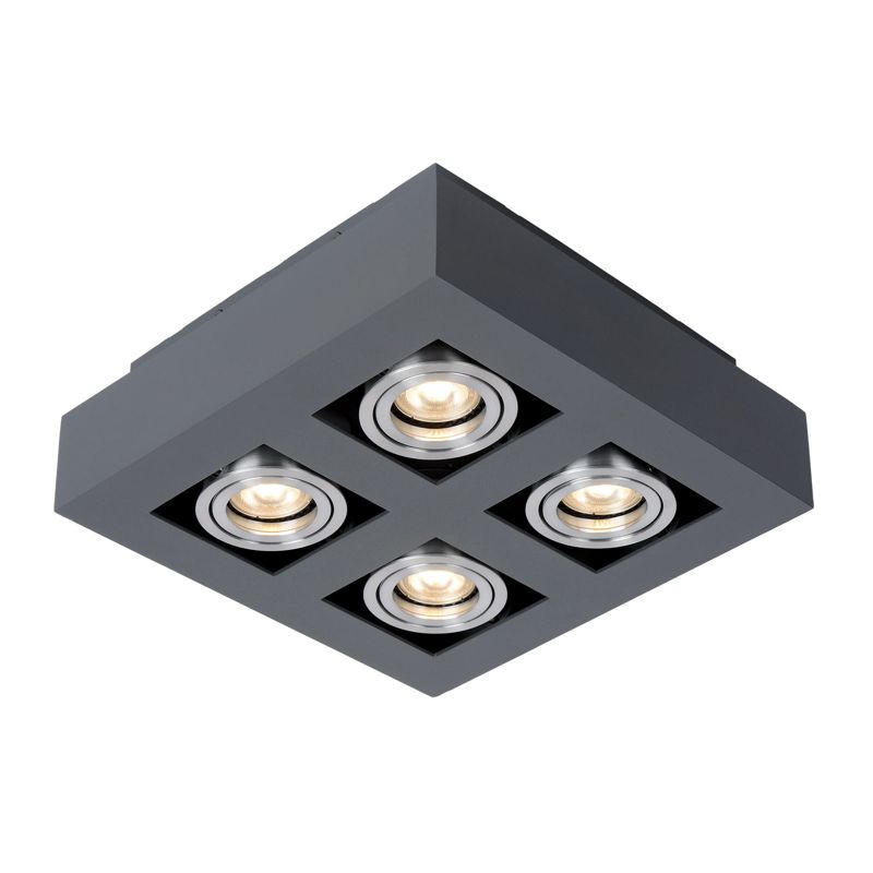 Spot oprawa sufitowa Italux Casemiro czarny-chromowany 4 x GU10 x 50W IP20 wym: 25 x 25 cm - 1 szt.
