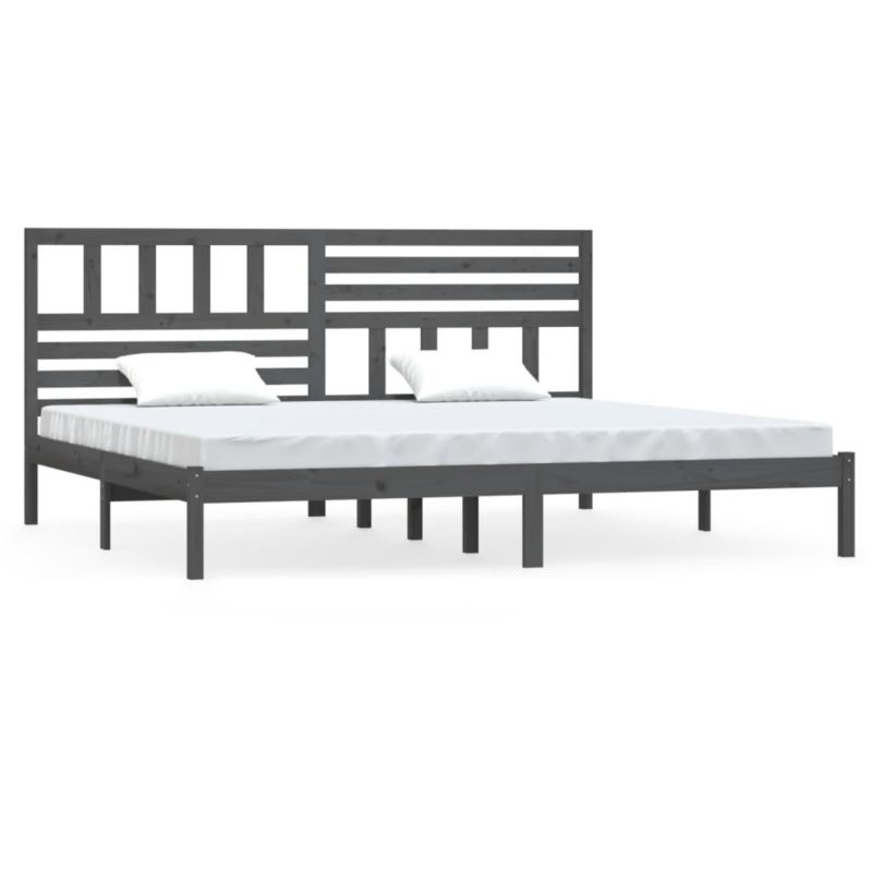 Łóżko drewniane WaszeMeble 200x200 cm szara WM-3101045 1 szt.