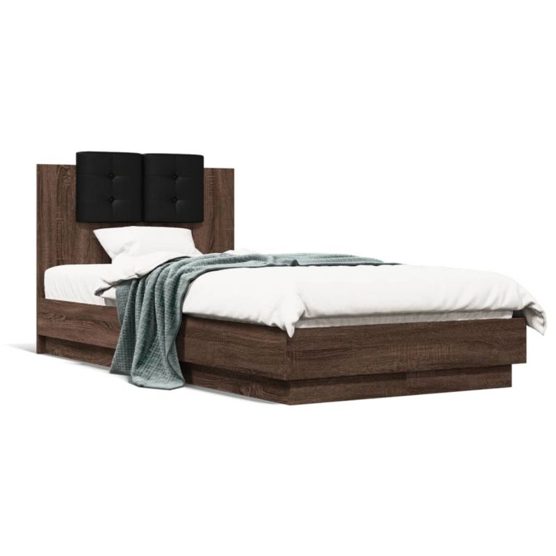 Łóżko drewniane WaszeMeble 75x190 cm brązowy WM-3209981 1 szt.