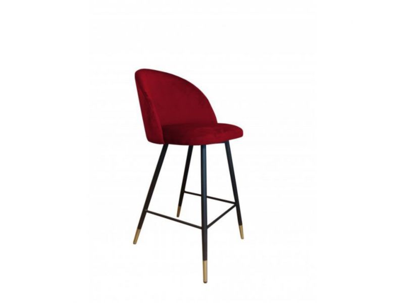 Hoker niski CLAUDINE VELVET GOLD bordowy ATOS 1 szt.
