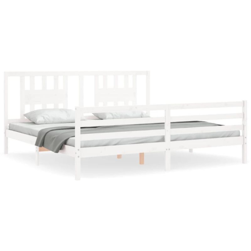 Łóżko drewniane WaszeMeble 200x200 cm biała WM-3194592 1 szt.