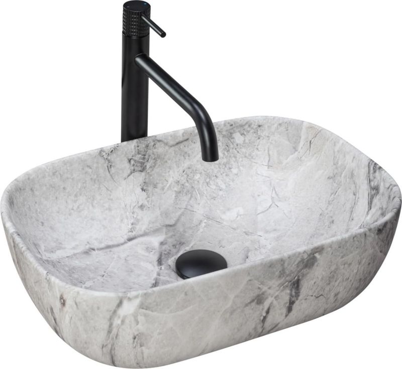 Umywalka nablatowa GTM Design Livia M6 Szara 1 szt.