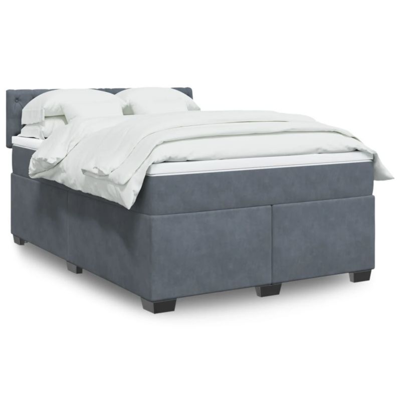 Łóżko kontynentalne WaszeMeble 140x190 cm ciemnoszara WM-3286313 1 szt.
