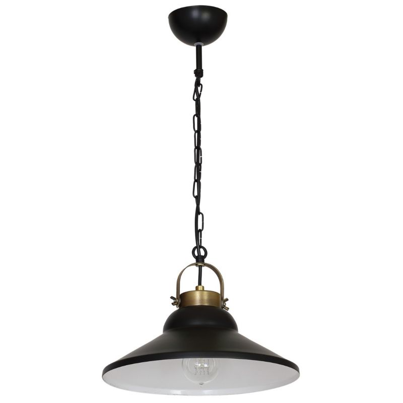 Lampa wisząca Luminex Iron 2079 czarny matowa-mosiądz antyczny-patyna industrialna 1xE27 x 15W 1 szt.