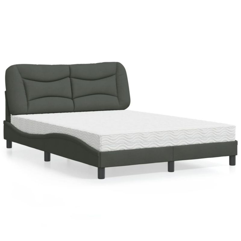 Łóżko tapicerowane WaszeMeble 120x200 cm ciemnoszare WM-3208521 1 szt.