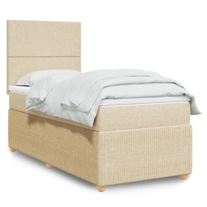 Łóżko kontynentalne WaszeMeble 90x190 cm kremowe WM-3294209 1 szt.
