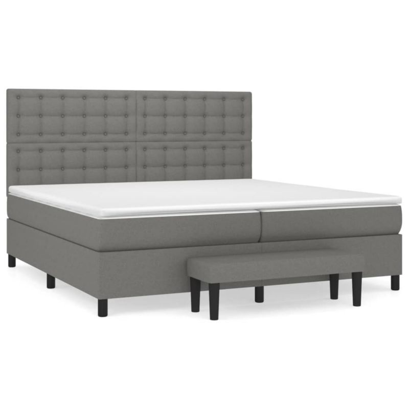 Łóżko kontynentalne WaszeMeble 200x200 cm ciemnoszara WM-3136942 1 szt.