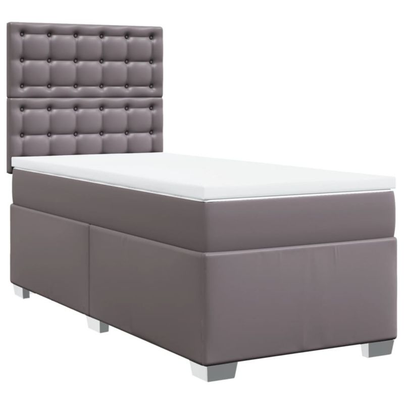 Łóżko kontynentalne WaszeMeble 90x200 cm szare WM-3290706 1 szt.
