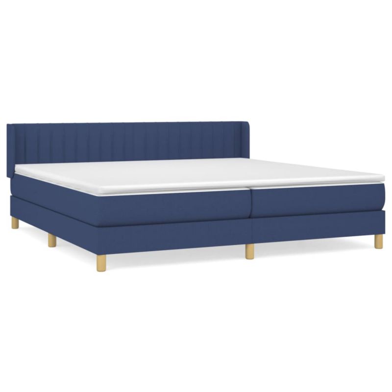 Łóżko z materacem WaszeMeble 200x200 cm niebieski WM-3130463 1 szt.