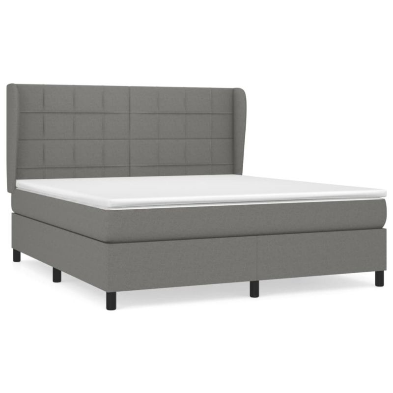Łóżko kontynentalne WaszeMeble 180x200 cm ciemnoszara WM-3127982 1 szt.