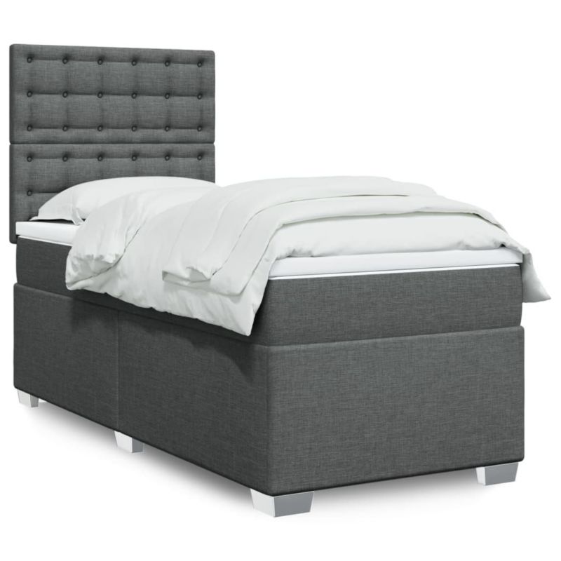 Łóżko kontynentalne WaszeMeble 90x200 cm ciemnoszara WM-3292686 1 szt.