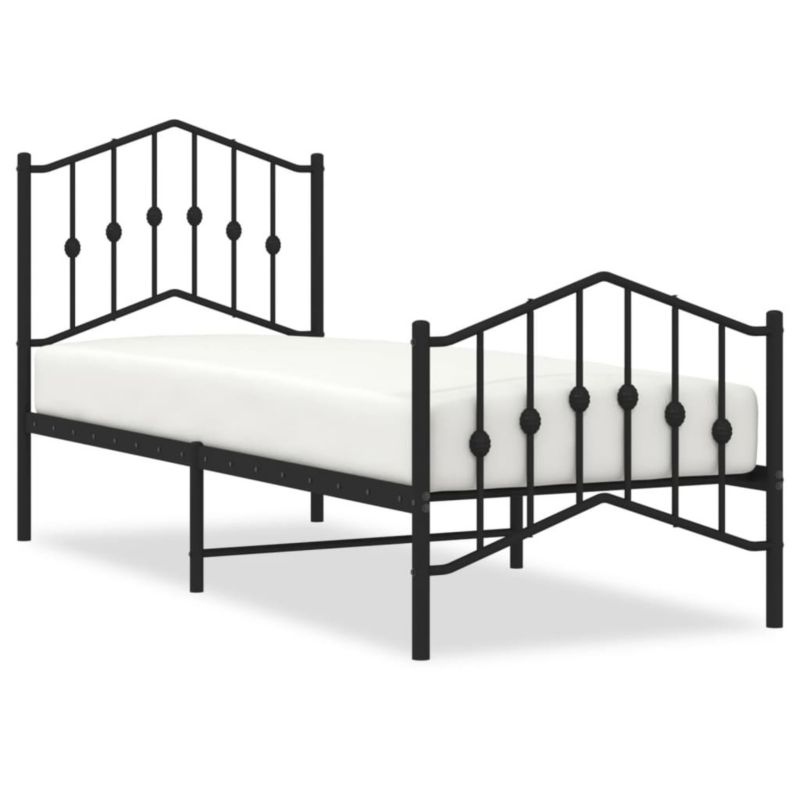 Łóżko metalowe WaszeMeble 75x190 cm czarna WM-373797 1 szt.