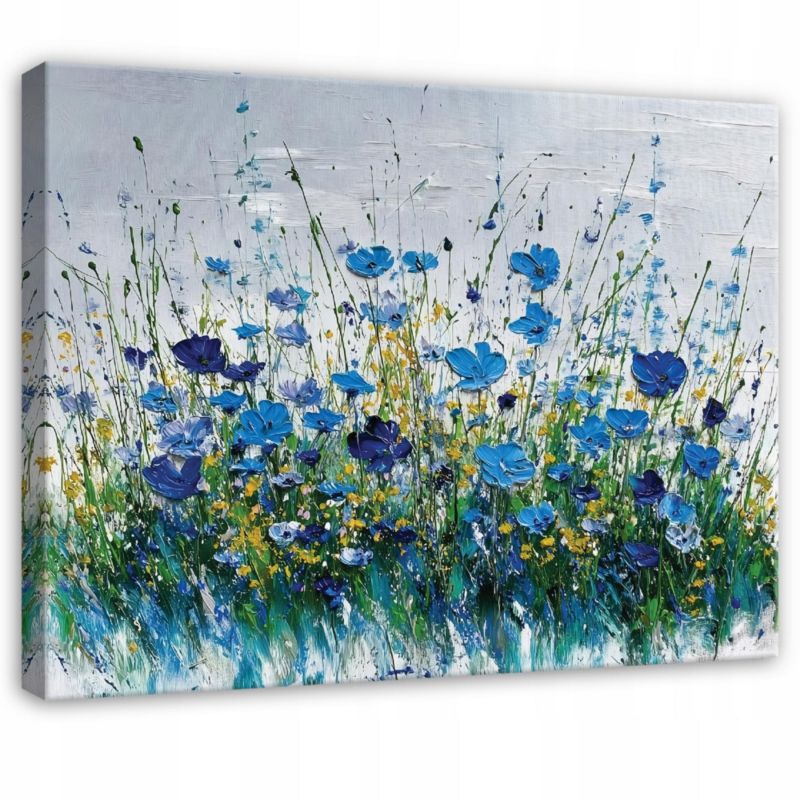 Obraz WALLARENA Do Sypialni Salonu Na Płótnie Kwiaty Akwarela Abstrakcja 100x70 cm 1 szt.