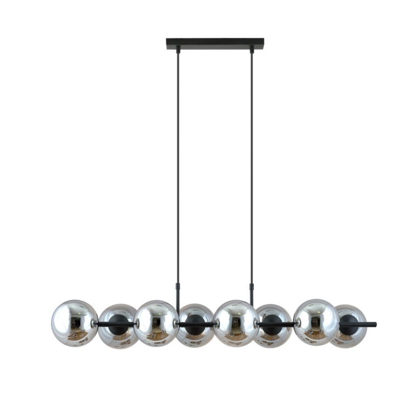 Lampa wisząca Emibig Rory czarno-grafitowa wym: 110 x 115 x 30 cm 8xE14 x 10W 1 szt.