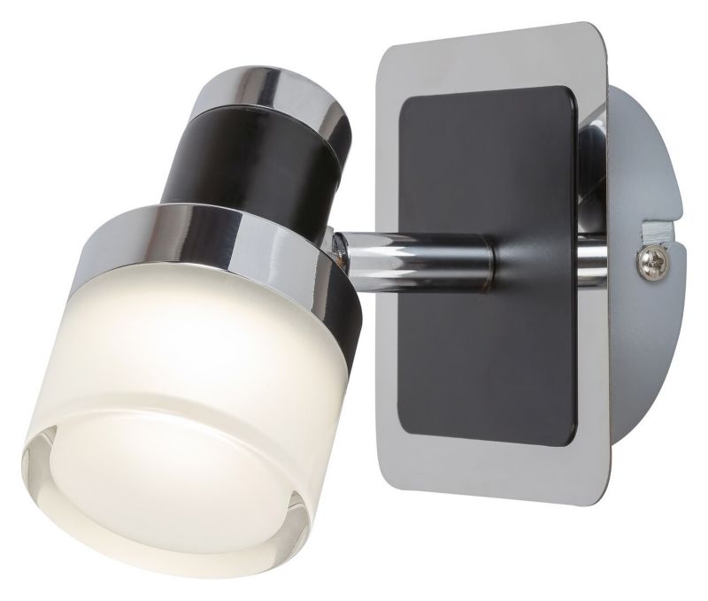 Kinkiet ścienny Rabalux Harold czarny-szkło opalizowane styl nowoczesny LED 5W 4000K 400lm IP44 wym: 12 x 10 x 14 cm - 1 szt.