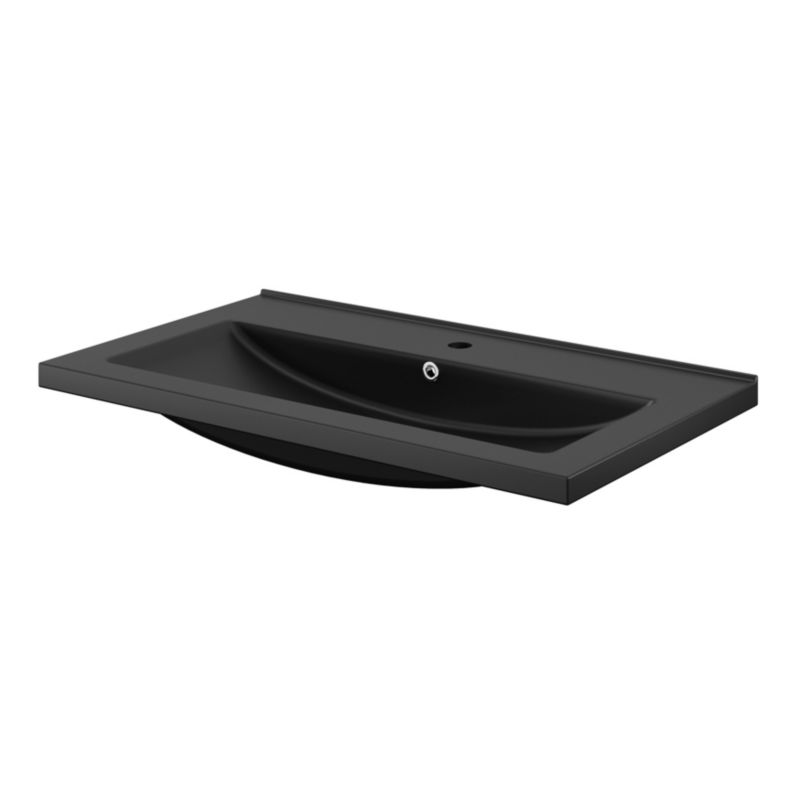 Umywalka ceramiczna GoodHome Nira 81 x 46 x 12,4 cm czarna
