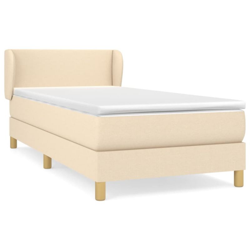 Łóżko kontynentalne WaszeMeble 90x190 cm kremowe WM-3126610 1 szt.