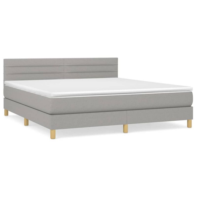 Łóżko kontynentalne WaszeMeble 180x200 cm jasnoszare WM-3140713 1 szt.