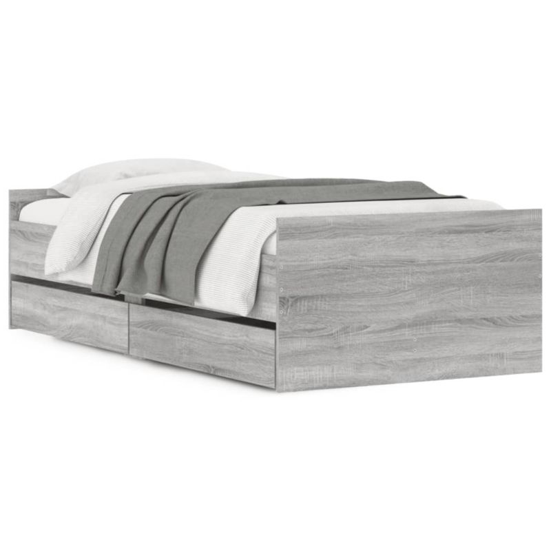 Łóżko drewniane WaszeMeble 75x190 cm szary WM-3207390 1 szt.