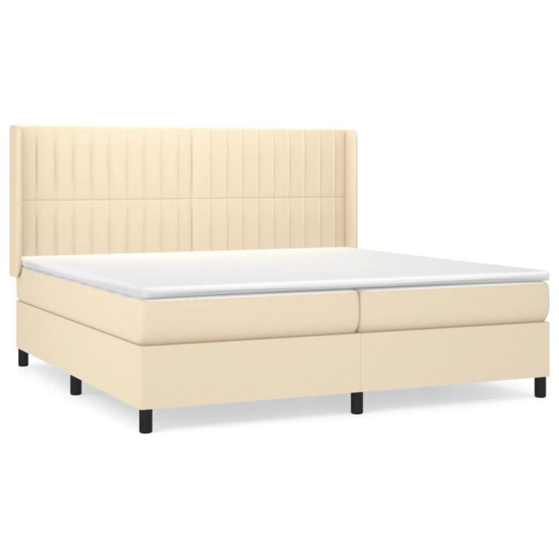 Łóżko kontynentalne WaszeMeble 200x200 cm kremowe WM-3131622 1 szt.