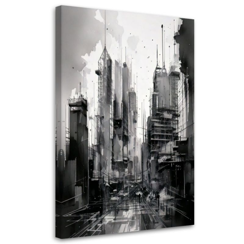 Obraz do salonu Feeby Miasto Architektura Akwarela 60x90cm 1szt