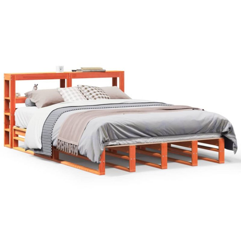 Łóżko drewniane WaszeMeble 135x190 cm brąz WM-3306521 1 szt.