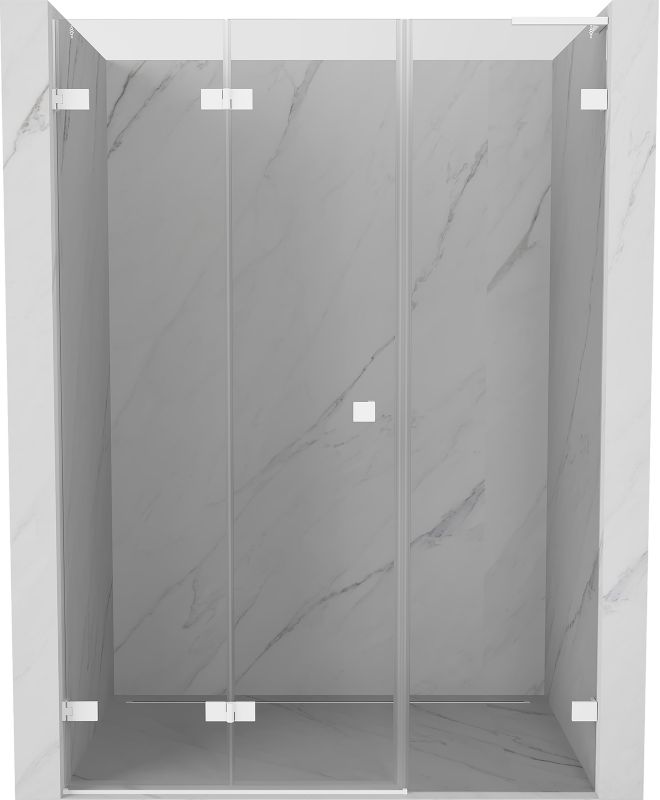 Drzwi prysznicowe składane Mexen Lunar-F L białe 150x200 cm 836SL-150-050-20-00-L 1 szt.