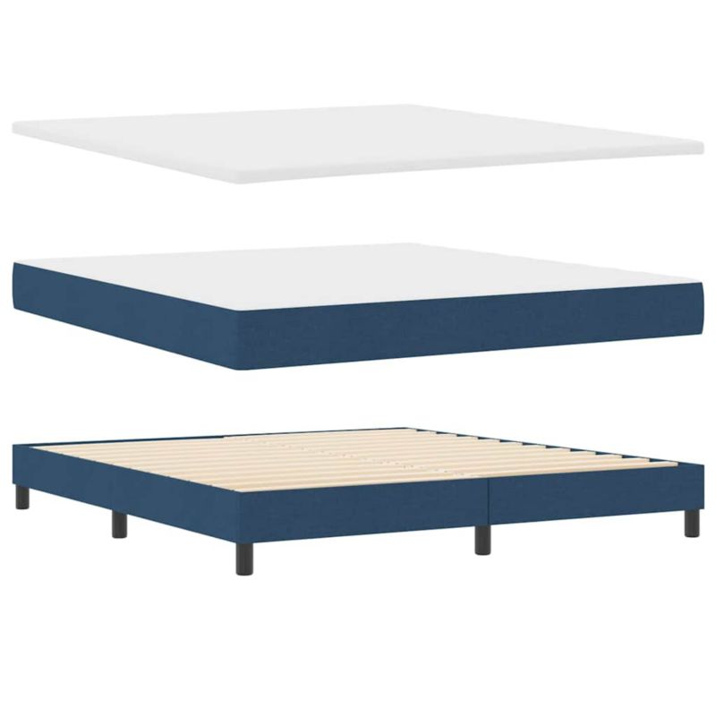 Łóżko z materacem WaszeMeble 180x200 cm niebieski WM-3340107 1 szt.