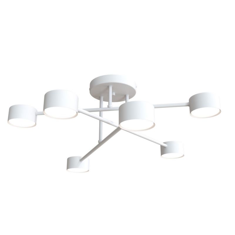 Lampa sufitowa Emibig Halo biała minimalistyczna 6xGX53 x 8W 1 szt.