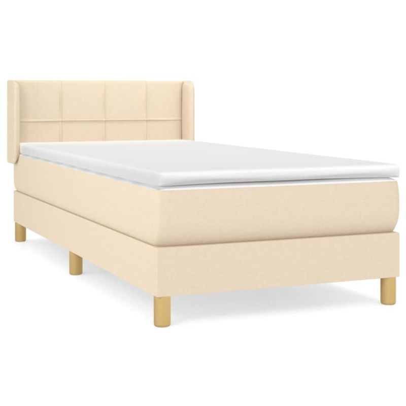 Łóżko z materacem WaszeMeble 90x200 cm kremowy WM-3130246 1 szt.