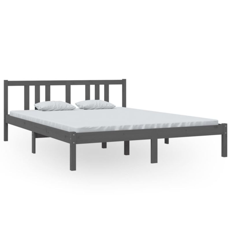Łóżko drewniane WaszeMeble 150x200 cm szara WM-814891 1 szt.