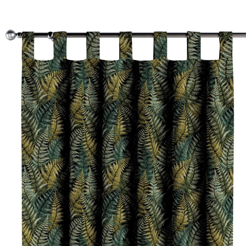 Zasłona na szelkach 1 szt. 130 x 245 cm Dekoria zielone liście paproci 1 szt.