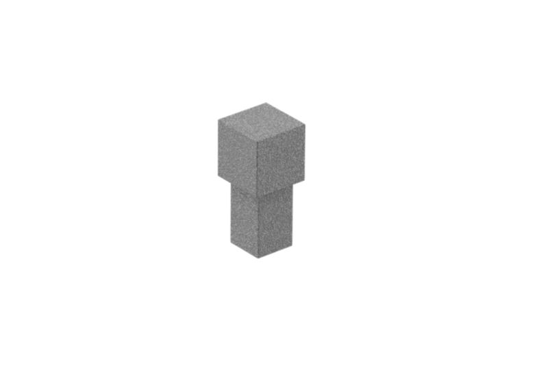 Kostka narożna do profili AIQ aluminiowa ciemna szara matowa 1cm 1 szt.