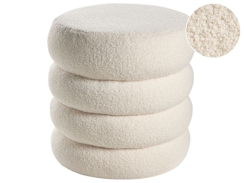 Puf Sumpter Boucle Złamana biel 43 cm 1 szt.