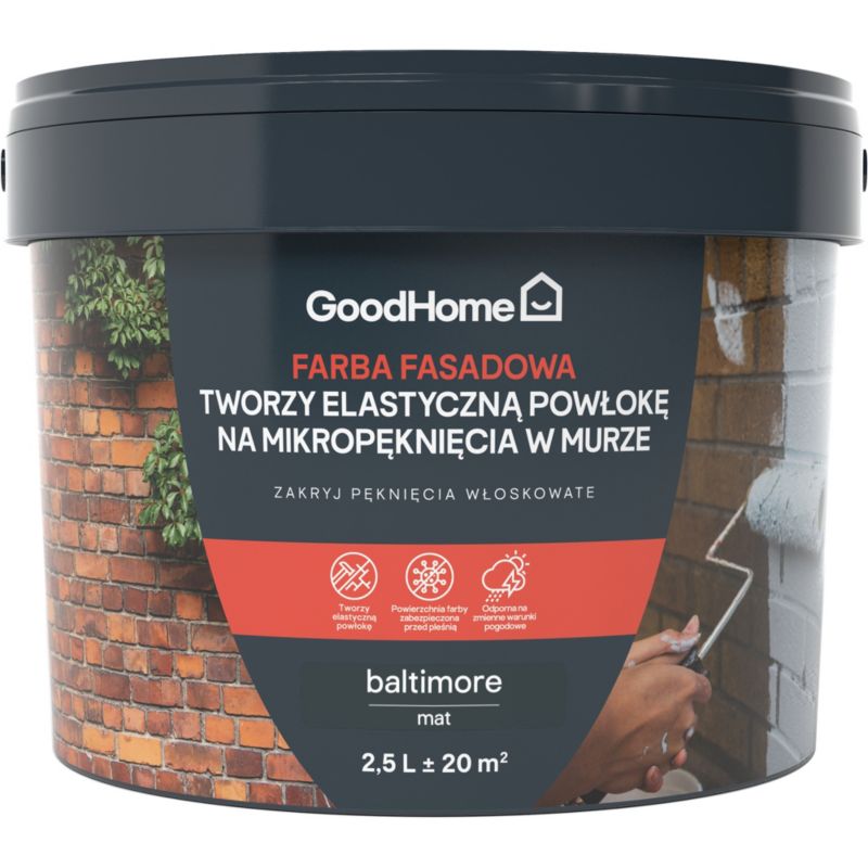 Farba fasadowa GoodHome na mikropęknięcia baltimore 2,5 l