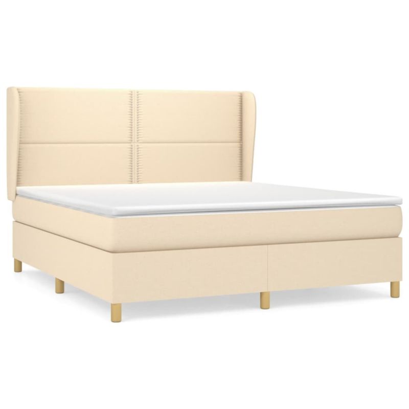 Łóżko kontynentalne WaszeMeble 180x200 cm kremowe WM-3128466 1 szt.