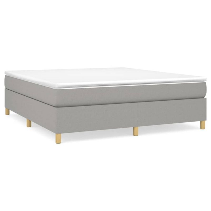 Łóżko kontynentalne WaszeMeble 180x200 cm jasnoszare WM-3144538 1 szt.