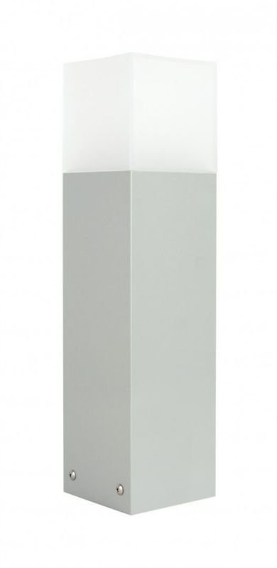 Lampa ogrodowa stojąca SU-MA Cube srebrna 1 x E27 x IP44 wym: 40 x 10 x 10 cm - 1 szt.