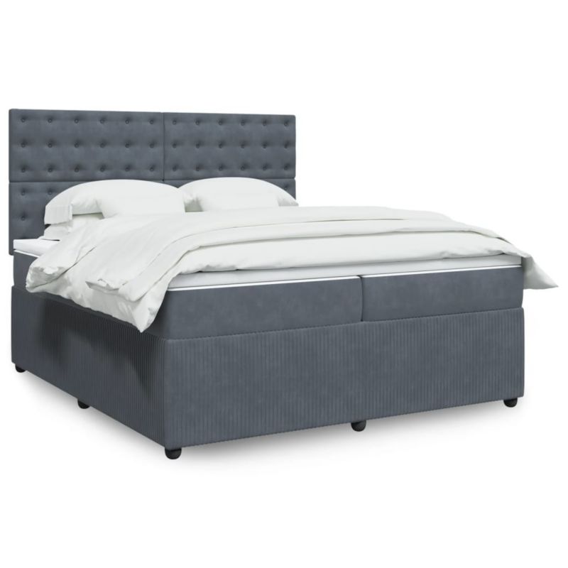 Łóżko kontynentalne WaszeMeble 200x200 cm ciemnoszary WM-3292443 1 szt.