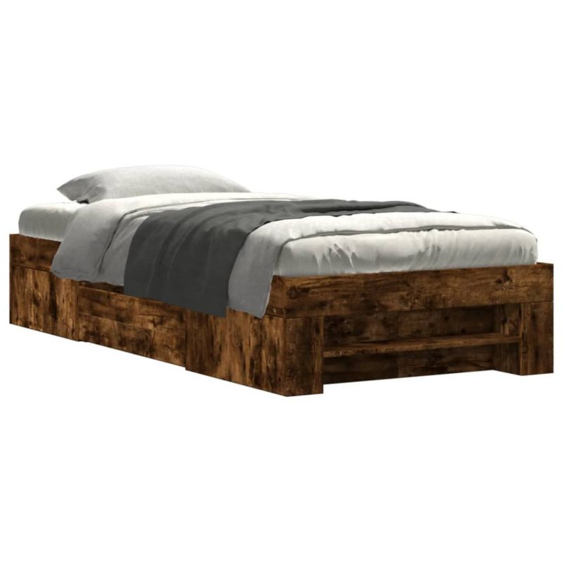 Łóżko drewniane WaszeMeble 100x200 cm brązowe WM-3295489 1 szt.
